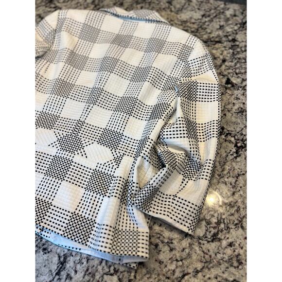 Talbots women’s jacket size 12 zip blazer coat black and white - Picture 13 of 15